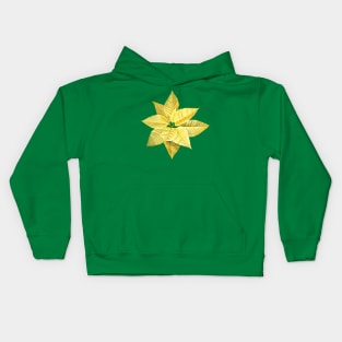 Poinsettias - Pale Yellow Poinsettia Kids Hoodie